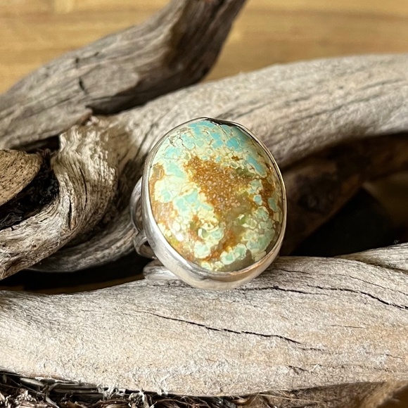 Sterling Silver Turquiose Ring size 8 - Picture 1 of 6